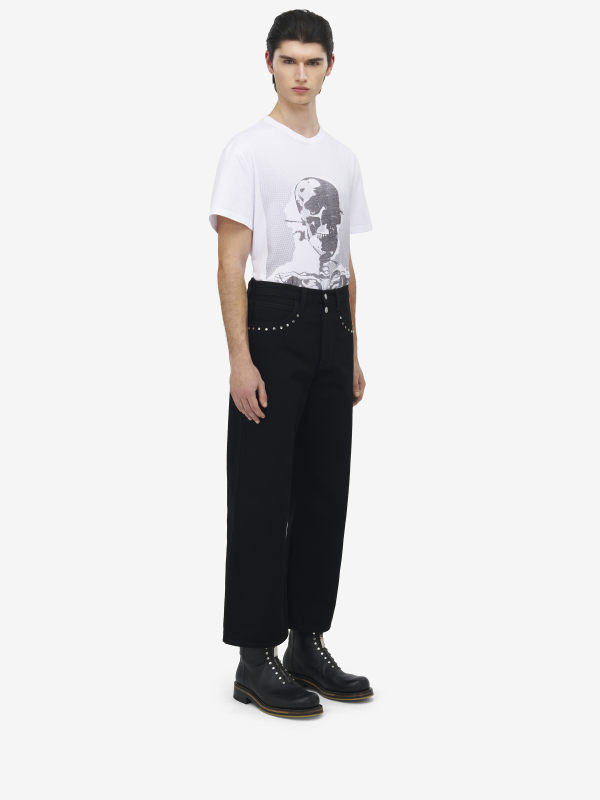 ALEXANDER MCQUEEN - Cropped Denim Jeans - Item 831381QYAAC1